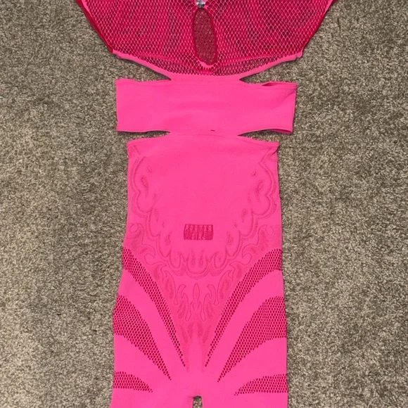 POSTER GIRL Pink Mesh Bodysuit - Picture 2 of 5